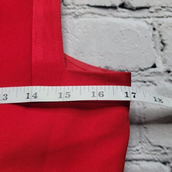 Vintage Andrea Polizzi For Rex Lester Red Sleeveless Dress Size 8 - Picture 12 of 12
